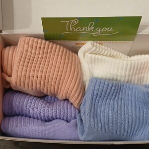 Women Cotton Socks Above Ankle Multicolored Size:5-10